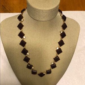 J Crew Purple Square Necklace